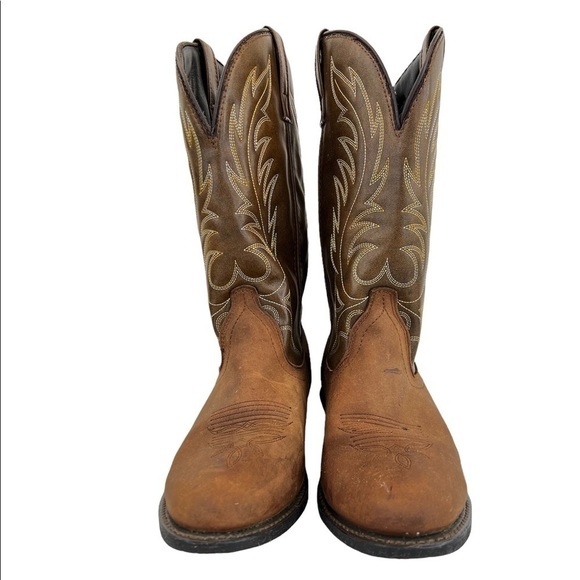 Laredo Women’s Kadi Brown Leather Western Cowboy Boots - Picture 5 of 16